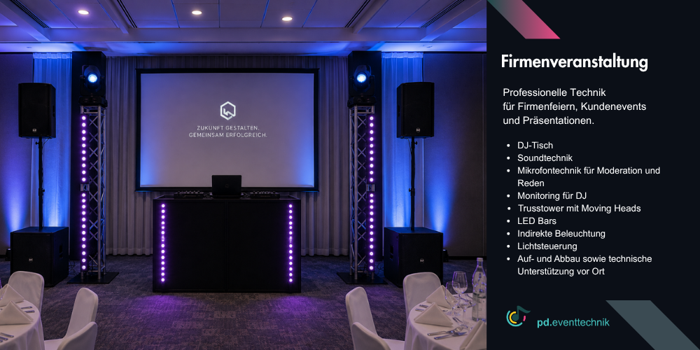 DJ Setup für Firmenevent