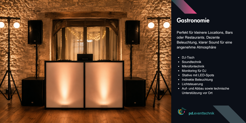 DJ Setup Gastronomie