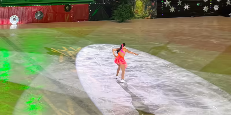 Lichttechnik und Tontechnik für Eisshow in einer Eishalle