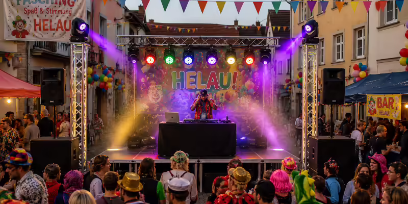 Faschingsparty mit Lichttechnik