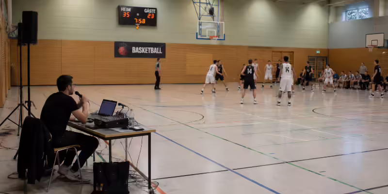 Technische Betreuung bei Sportveranstaltung
