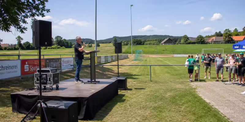 Technik für Sportveranstaltung in einer Halle