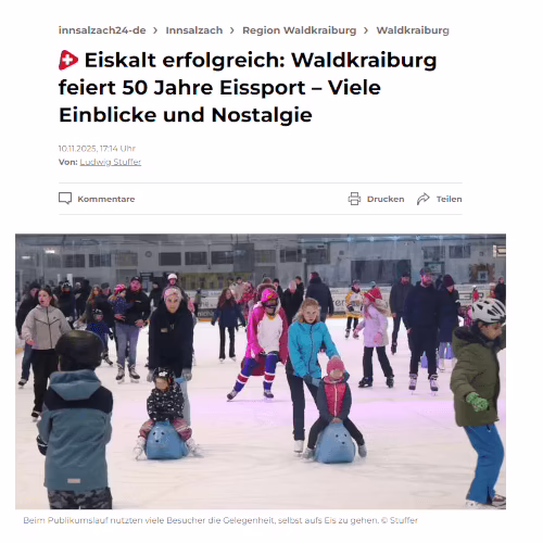 50 Jahre Eissporthalle Waldkraiburg - Presse