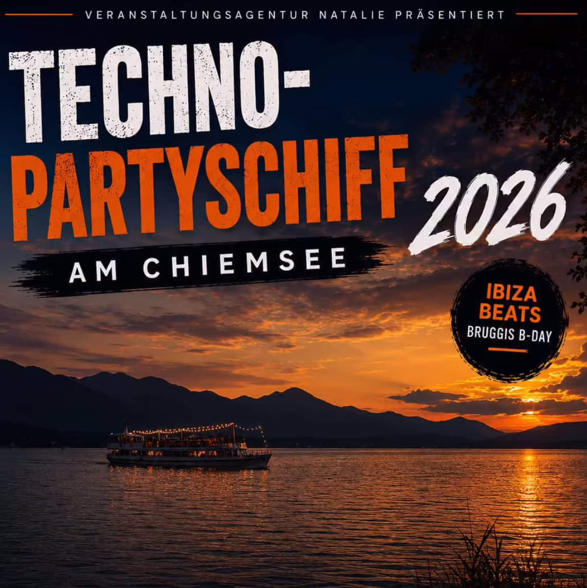 Techno-Partyschiff 2026 - MS Irmingard auf dem Chiemsee
